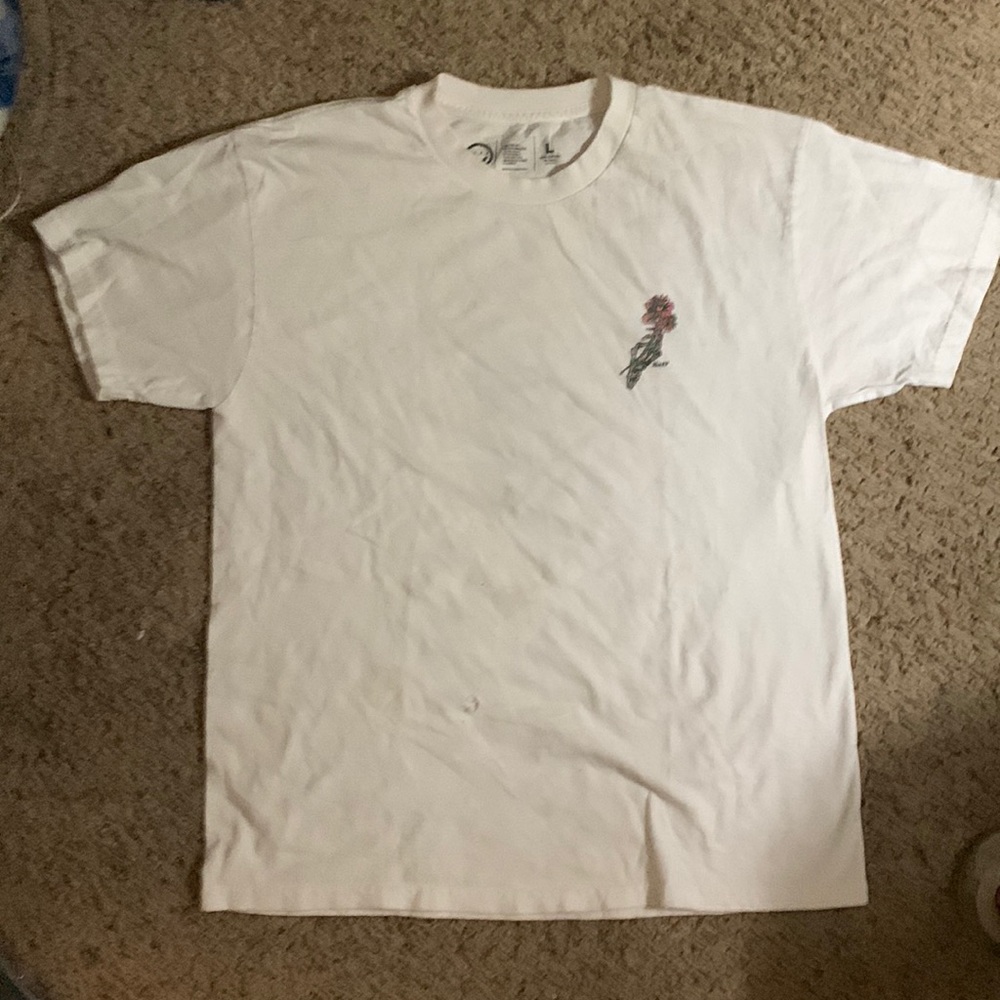 white neff shirt, has a small whole in it so i’m jus selling for 10$.